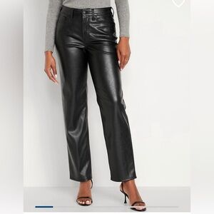 Old Navy High-Waisted OG Loose Faux Leather Pants